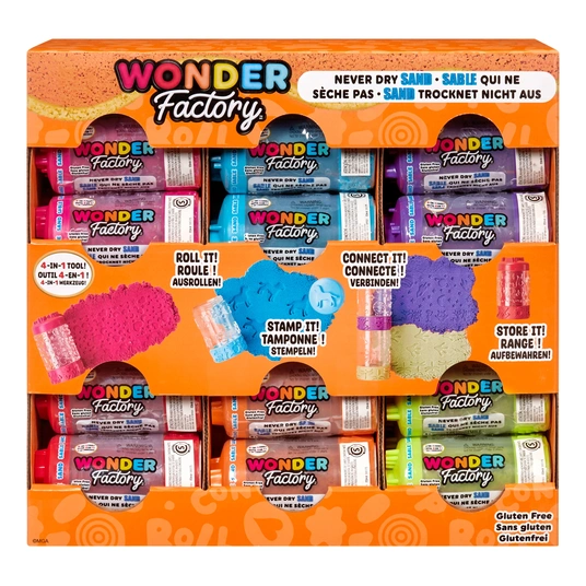 WONDER FACTORY NEVER DRY Kinetinis smėlis, 1 vnt.