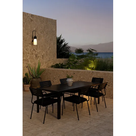 Break Table - Black with 6 Nicke Chair - Black