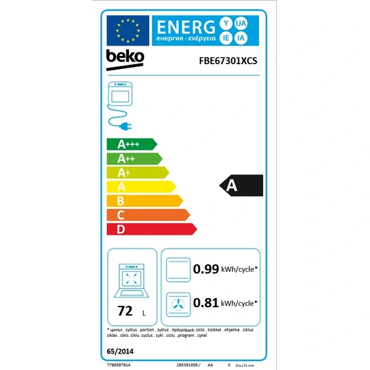 Pliit BEKO FBE67301XCS