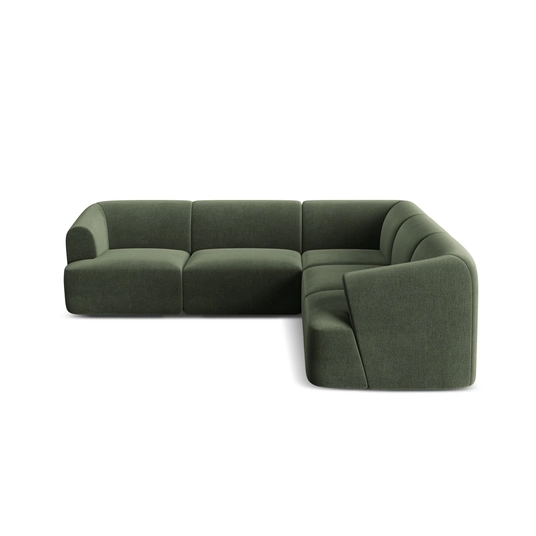 Velvet Modular Symmetrical Corner Sofa, "Campi", 6 Seats, 255x255x70 Made in Europe
