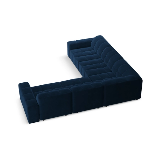 Velvet Symmetrical Corner Sofa, "Chicago", 4 Seats, 287x287x70 Made in Europe