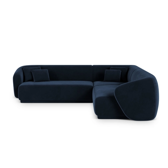 Velvet Symmetrical Corner Sofa, "Gomera", 5 Seats, 256x256x74 Made in Europe