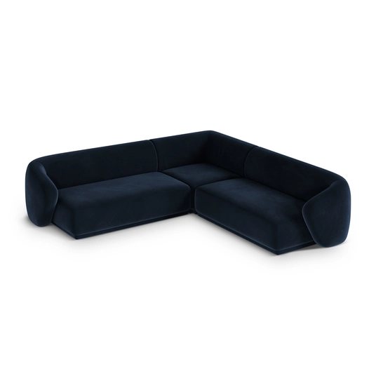 Velvet Symmetrical Corner Sofa, "Gomera", 5 Seats, 256x256x74 Made in Europe