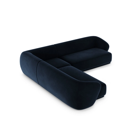 Velvet Symmetrical Corner Sofa, "Gomera", 5 Seats, 256x256x74 Made in Europe