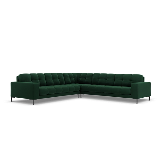 Velvet Symmetrical Corner Sofa, "Bali", 6 Seats, 256x256x75 Made in Europe