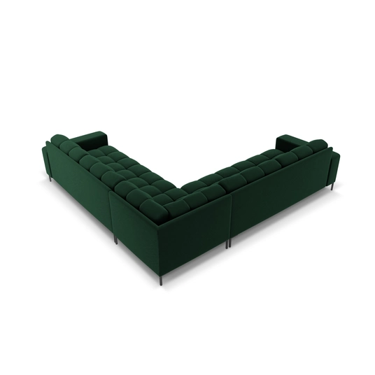 Velvet Symmetrical Corner Sofa, "Bali", 6 Seats, 256x256x75 Made in Europe