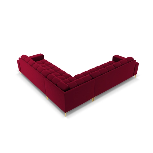 Velvet Symmetrical Corner Sofa, "Bali", 6 Seats, 256x256x75 Made in Europe