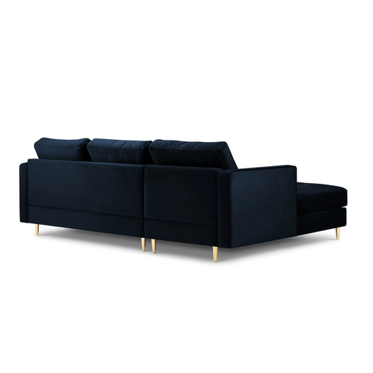 Velvet Left Corner Sofa, "Aspen", 4 Seats, 236x170x90 Made in Europe