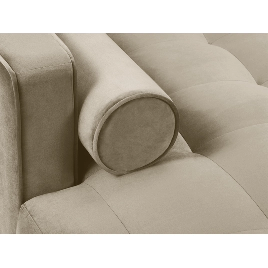 Velvet Left Corner Sofa, "Aspen", 4 Seats, 236x170x90 Made in Europe