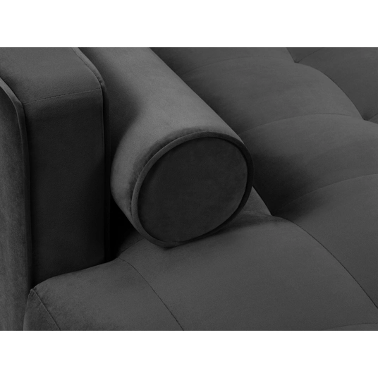 Velvet Left Corner Sofa, "Aspen", 4 Seats, 236x170x90 Made in Europe