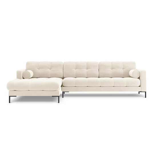 Velvet Left Corner Sofa, "Bali", 5 Seats, 293x185x75 Made in Europe