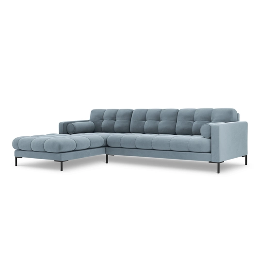 Velvet Left Corner Sofa, "Bali", 5 Seats, 293x185x75 Made in Europe