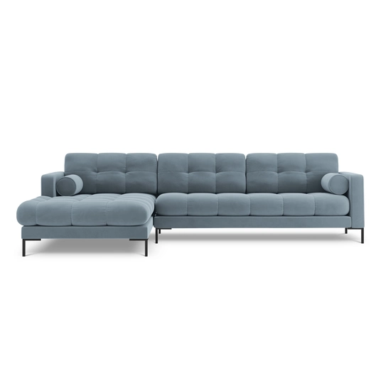 Velvet Left Corner Sofa, "Bali", 5 Seats, 293x185x75 Made in Europe