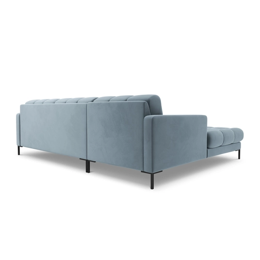 Velvet Left Corner Sofa, "Bali", 5 Seats, 293x185x75 Made in Europe