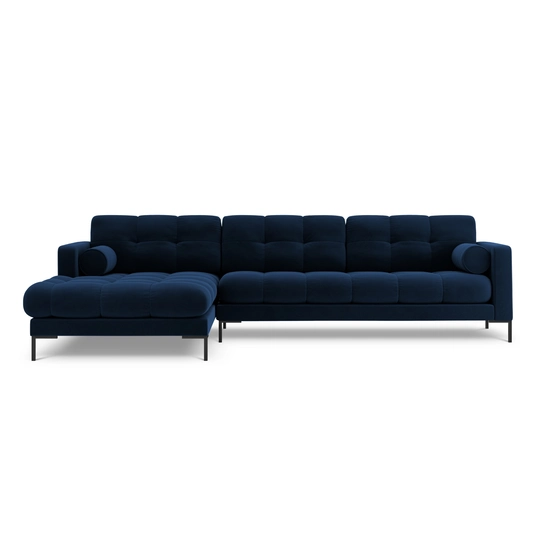 Velvet Left Corner Sofa, "Bali", 5 Seats, 293x185x75 Made in Europe