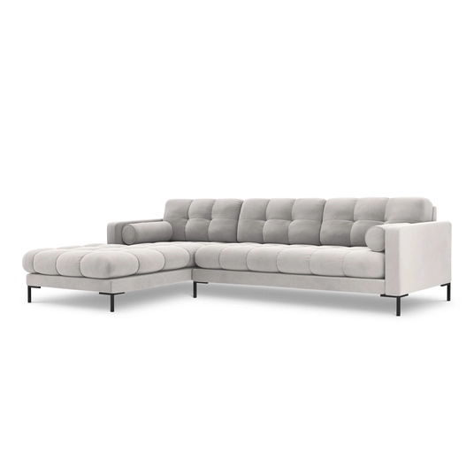Velvet Left Corner Sofa, "Bali", 5 Seats, 293x185x75 Made in Europe