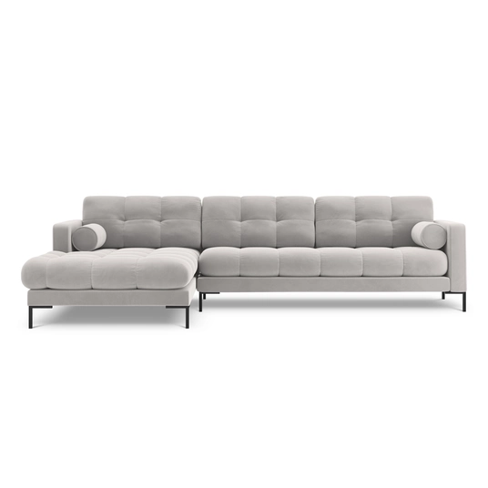Velvet Left Corner Sofa, "Bali", 5 Seats, 293x185x75 Made in Europe