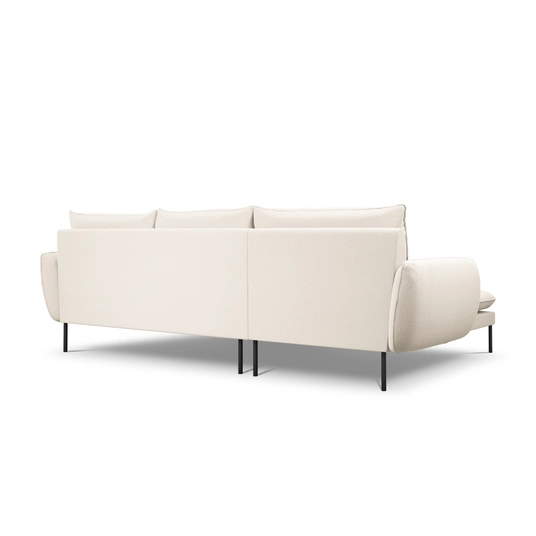 Boucle Left Corner Sofa, "Vienna", 5 Seats, 255x170x95 Made in Europe
