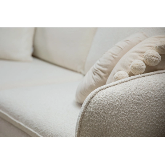 Boucle Left Corner Sofa, "Vienna", 5 Seats, 255x170x95 Made in Europe