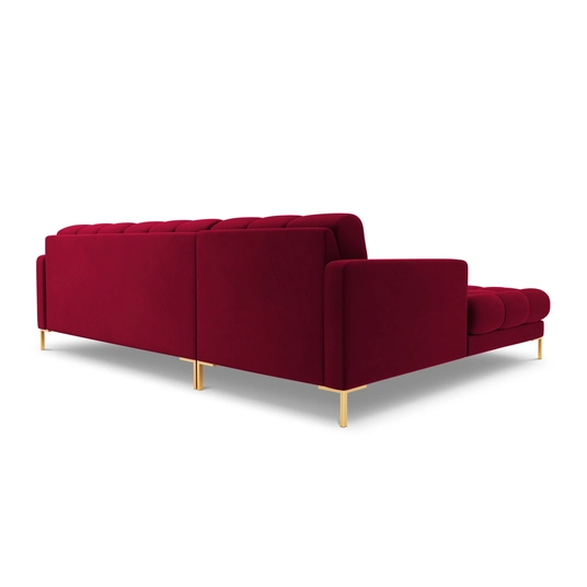 Velvet Left Corner Sofa, "Bali", 5 Seats, 293x185x75 Made in Europe