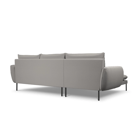 Boucle Left Corner Sofa, "Vienna", 5 Seats, 255x170x95 Made in Europe