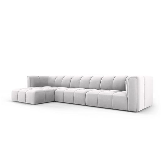 Velvet Modular Left Corner Sofa, "Moritz", 5 Seats, 316x160x70 Made in Europe