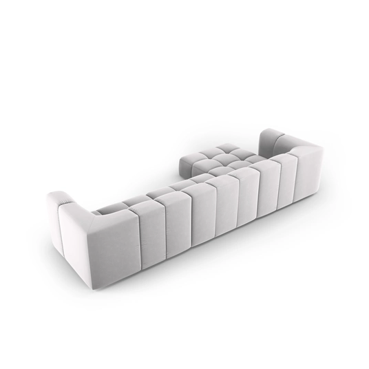 Velvet Modular Left Corner Sofa, "Moritz", 5 Seats, 316x160x70 Made in Europe