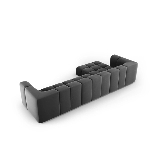Velvet Modular Left Corner Sofa, "Moritz", 5 Seats, 316x160x70 Made in Europe