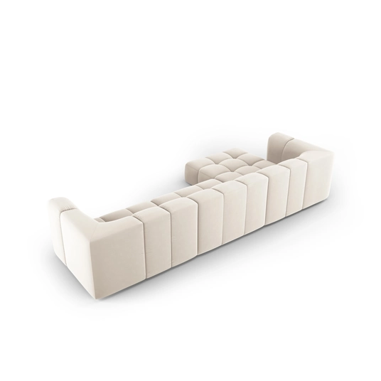 Velvet Modular Left Corner Sofa, "Moritz", 5 Seats, 316x160x70 Made in Europe