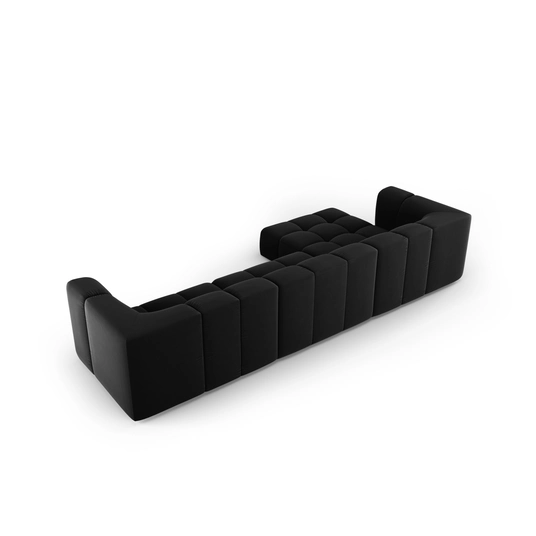 Velvet Modular Left Corner Sofa, "Moritz", 5 Seats, 316x160x70 Made in Europe