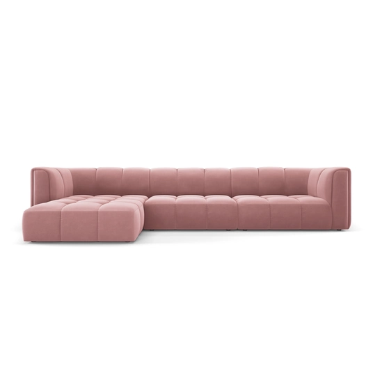 Velvet Modular Left Corner Sofa, "Moritz", 5 Seats, 316x160x70 Made in Europe