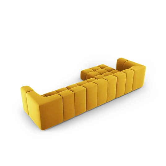 Velvet Modular Left Corner Sofa, "Moritz", 5 Seats, 316x160x70 Made in Europe