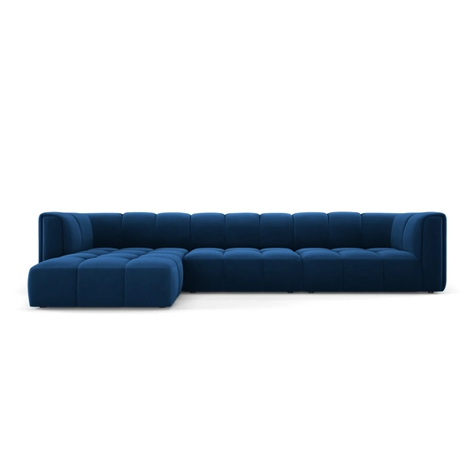 Velvet Modular Left Corner Sofa, "Moritz", 5 Seats, 316x160x70 Made in Europe