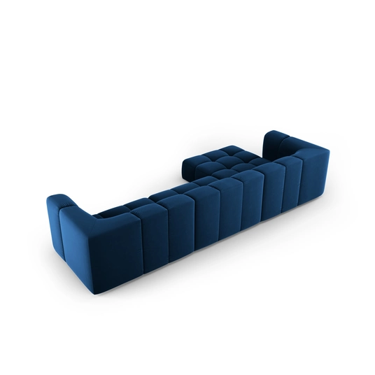 Velvet Modular Left Corner Sofa, "Moritz", 5 Seats, 316x160x70 Made in Europe