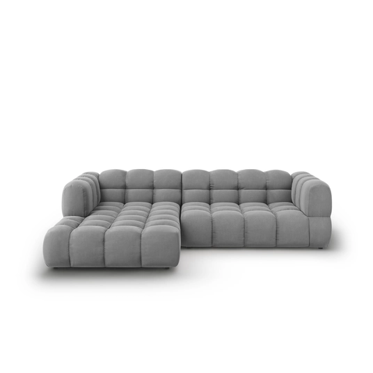 Velvet Modular Left Corner Sofa, "Sky", 4 Seats, 272x162x70 Made in Europe