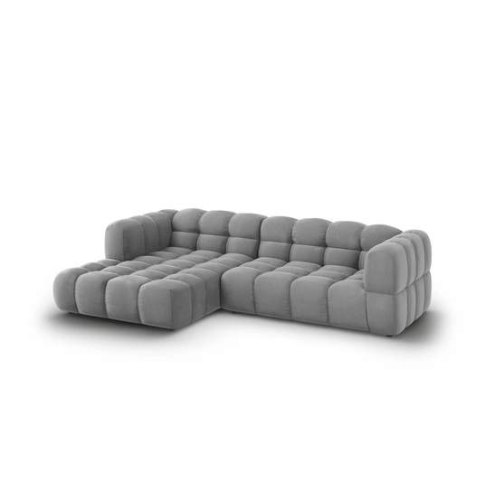 Velvet Modular Left Corner Sofa, "Sky", 4 Seats, 272x162x70 Made in Europe