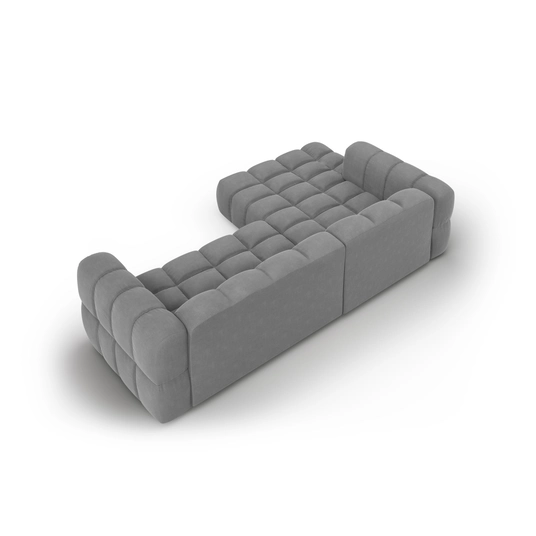 Velvet Modular Left Corner Sofa, "Sky", 4 Seats, 272x162x70 Made in Europe