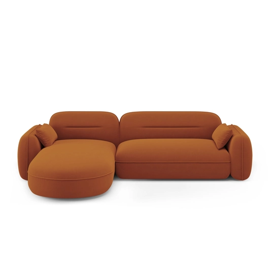 Velvet Modular Left Corner Sofa, "Sydney", 4 Seats, 275x165x70 Made in Europe