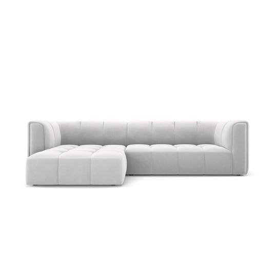 Velvet Modular Left Corner Sofa, "Moritz", 3 Seats, 256x160x70 Made in Europe