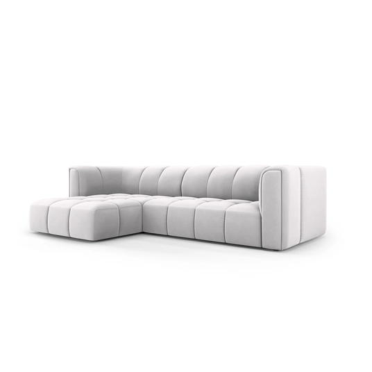 Velvet Modular Left Corner Sofa, "Moritz", 3 Seats, 256x160x70 Made in Europe