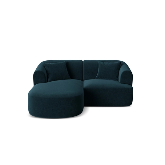 Velvet Modular Left Corner Sofa, "Campi", 3 Seats, 180x156x70 Made in Europe