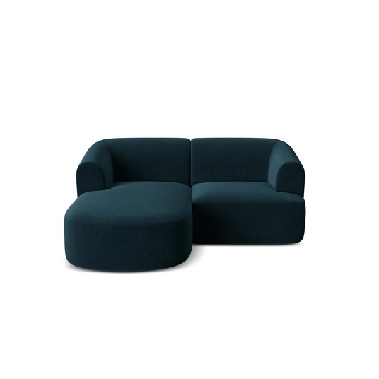 Velvet Modular Left Corner Sofa, "Campi", 3 Seats, 180x156x70 Made in Europe