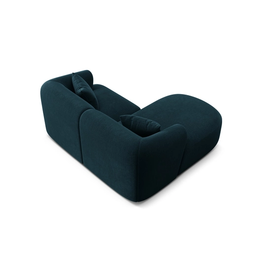 Velvet Modular Left Corner Sofa, "Campi", 3 Seats, 180x156x70 Made in Europe