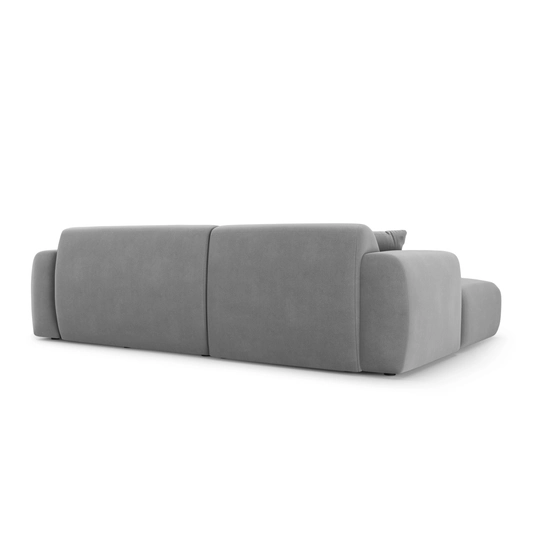Velvet Left Corner Sofa, "Nolio", 4 Seats, 235x170x72 Made in Europe