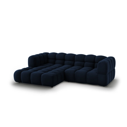 Velvet Modular Left Corner Sofa, "Sky", 3 Seats, 244x162x70 Made in Europe
