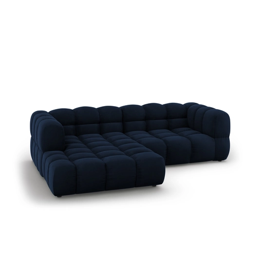 Velvet Modular Left Corner Sofa, "Sky", 3 Seats, 244x162x70 Made in Europe