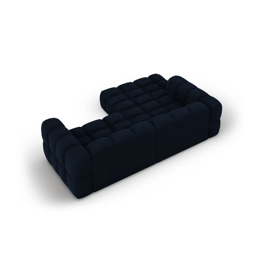 Velvet Modular Left Corner Sofa, "Sky", 3 Seats, 244x162x70 Made in Europe