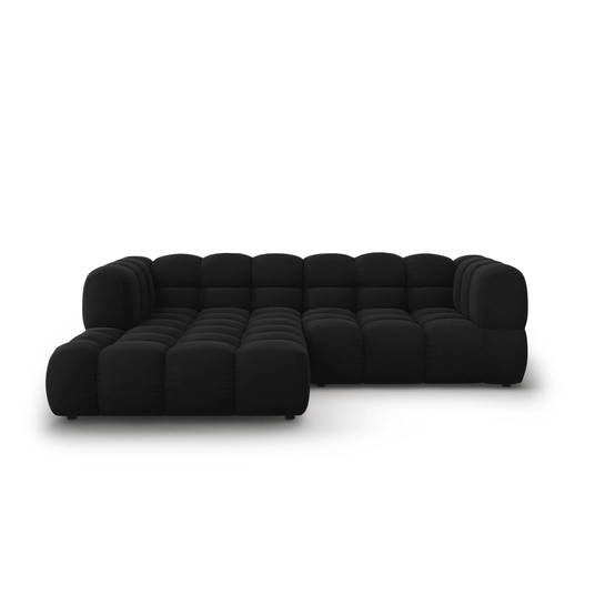 Velvet Modular Left Corner Sofa, "Sky", 3 Seats, 244x162x70 Made in Europe