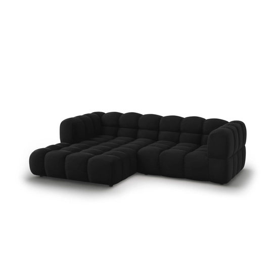 Velvet Modular Left Corner Sofa, "Sky", 3 Seats, 244x162x70 Made in Europe