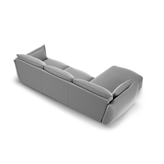 Velvet Left Corner Sofa, "Matera", 5 Seats, 280x171x85 Made in Europe